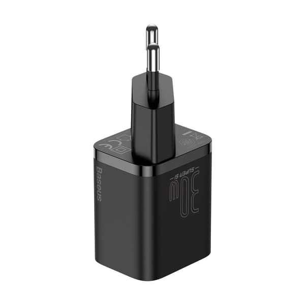 Baseus Super Si Hurtigoplader 1C 30W Vægoplader (Sort)