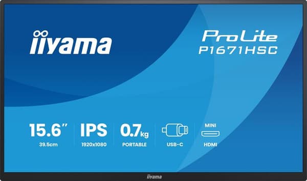 IIYAMA P1671HSC-B1 musta näyttö