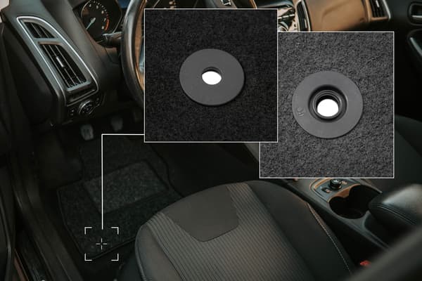 Velour bilmåtter til: Ford Transit Connect FL varevogn (2017-) anthracit
