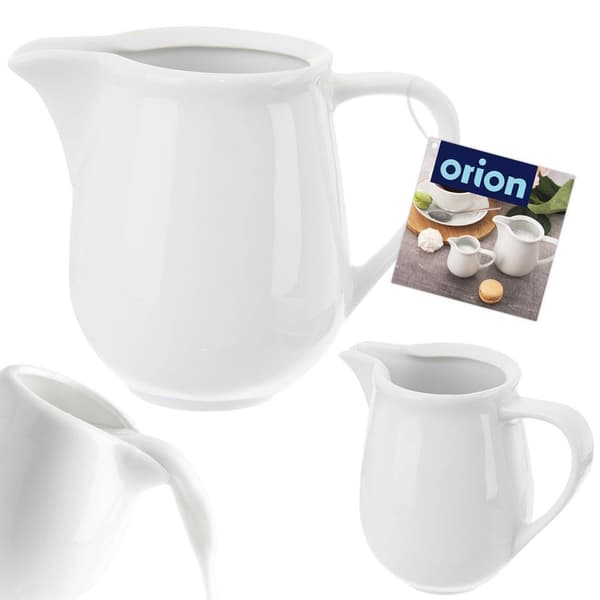 Hvid porcelæns mælkekande MONA 260 ml