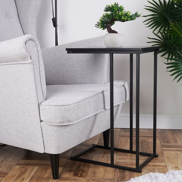Sort metal sofabord side 40x26x58 cm