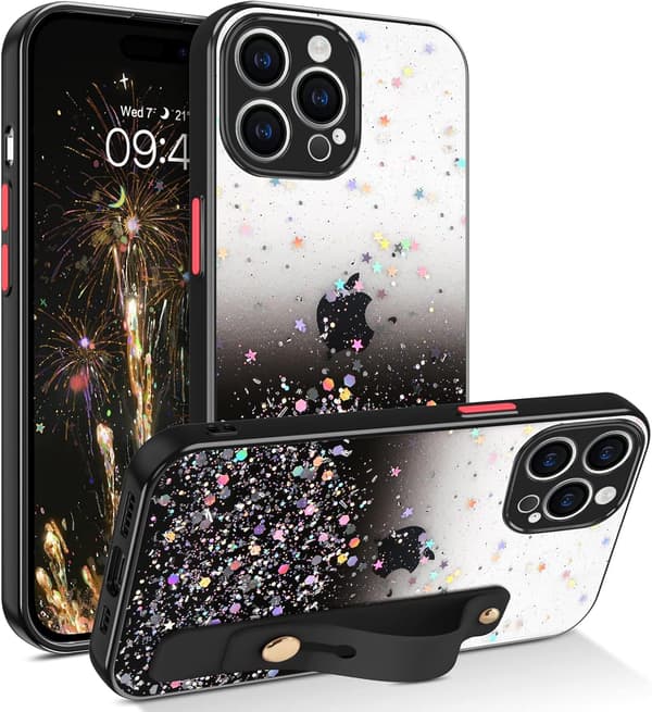 KIMMÄLTÄVÄ SILIKONIKUORI APPLE IPHONE 14 PRO MAXILLE + PIDIKE A2894