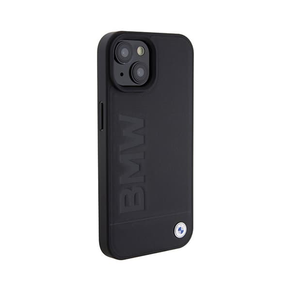 BMW Læder Hot Stamp MagSafe - iPhone 15 Etui (Sort)