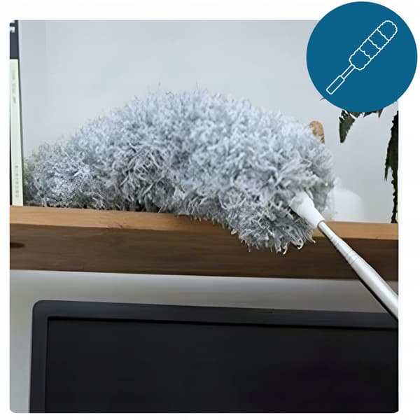 Teleskooppiharja, pölymoppi, mikrokuitu 280 cm 3in1, hämähäkinseittisarja