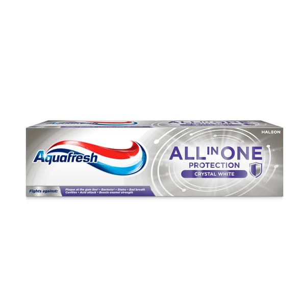 213945 AQUAFRESH allt-i-ett skydd kristallvit