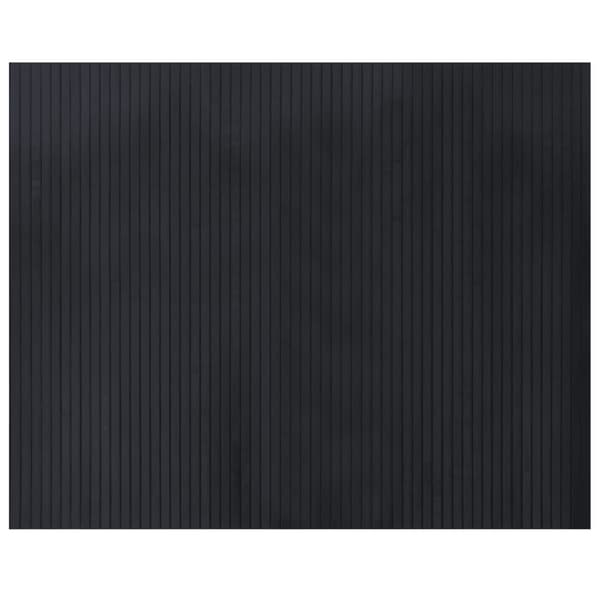 vidaXL Suorakulmainen matto, musta, 80x100 cm, bambu