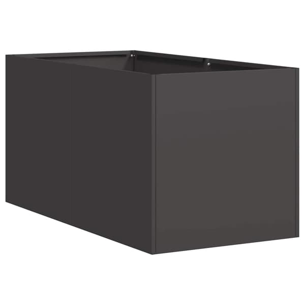 vidaXL urtepotte sort 40x80x40 cm koldvalset stål