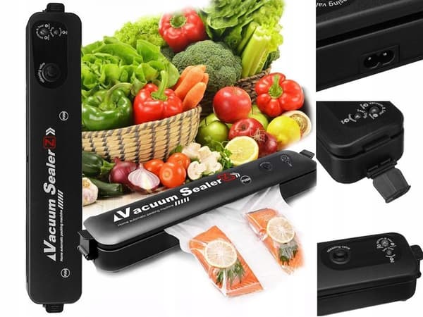 VAKUUMFORSEGLINGSMASKINE TIL FØDEVARER + POSER
