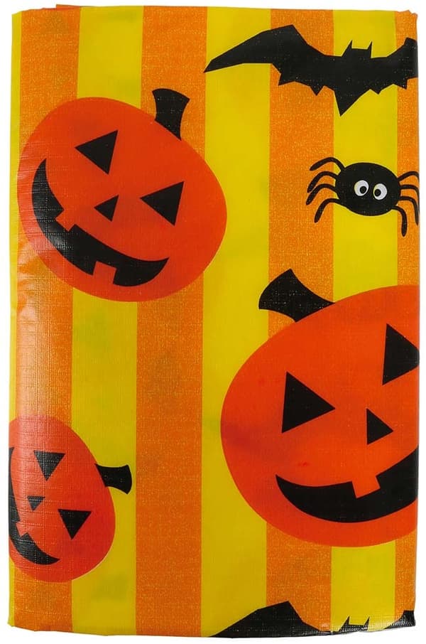 HALLOWEEN Græskar og Edderkopper Folie Dug 132x178cm