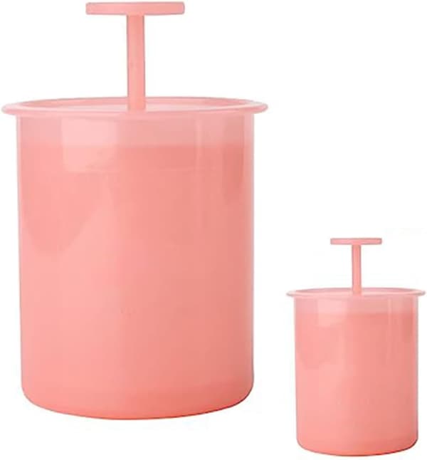 2x KOPP FÖR SKUMMADE SCHAMPO GELSKUM GÖR ROSA