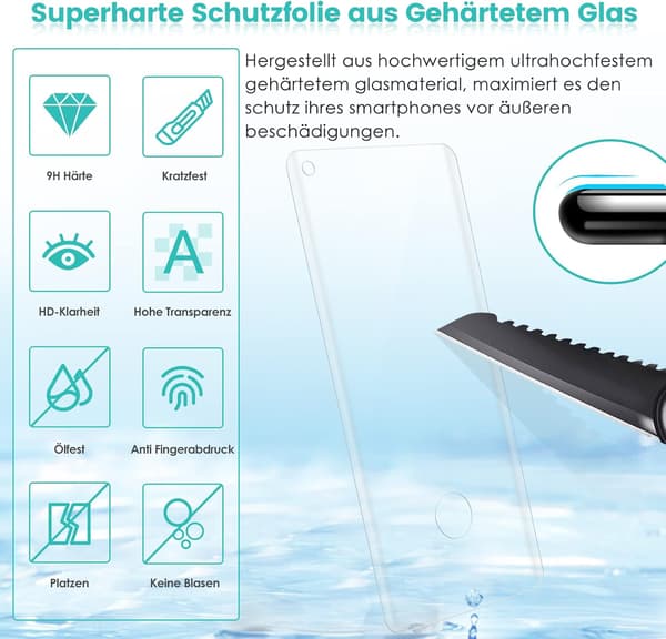 Härdat glas för Oneplus 8 Pro 5G, solidt skydd, 2 delar