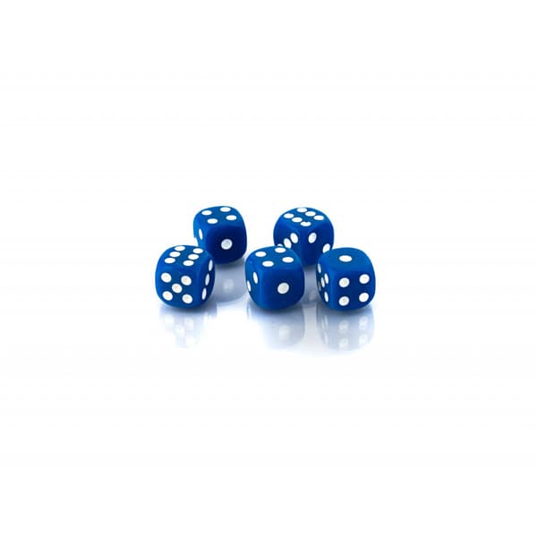 D6 1,1 cm RPG Blå Sekssidede Terninger
