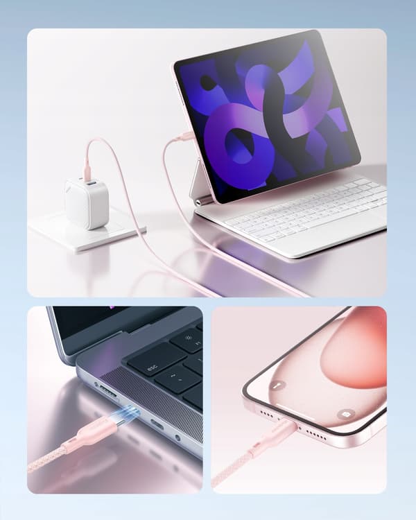 INNOSTYLE USB-C-KABEL SNABBLADDNING FÖR IPHONE SAMSUNG USB TYP C 60W 2M