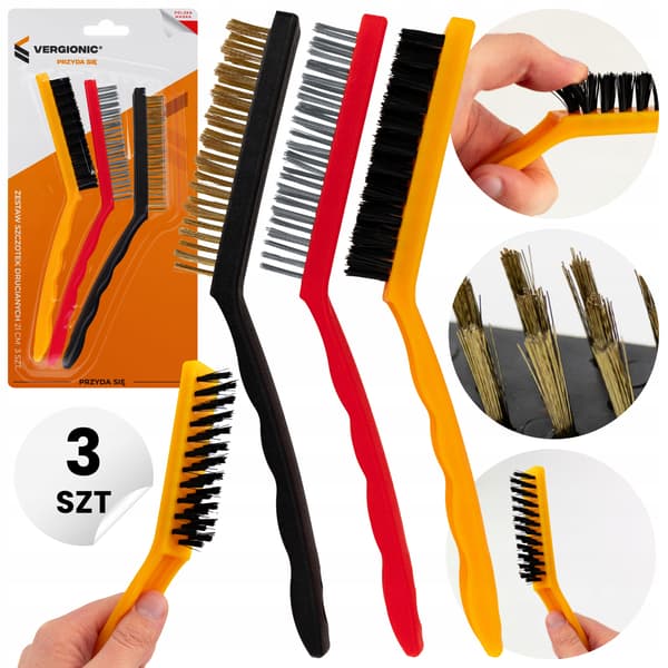 Set med stålborstar 21 cm 3 st mix
