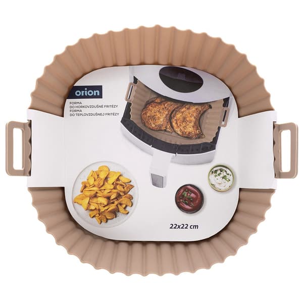 Öljytön ilmakypsäimen silikoninen beige kori 22 cm