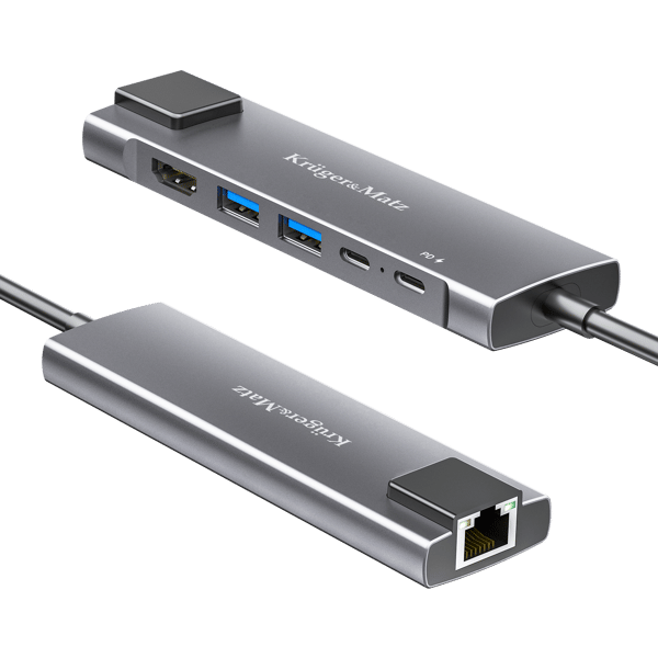 Adapter (HUB) USB typ C till hdmi/2x USB 3.0/2x USB typ C/RJ45