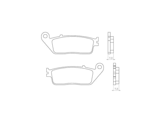 Brenta bremseklodser KH196 sintermetal (guld) (FT 4071)