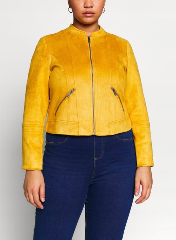 VERO MODA PLUS SIZE GUL JACKA MED DRAGKEDJA 50 W_A