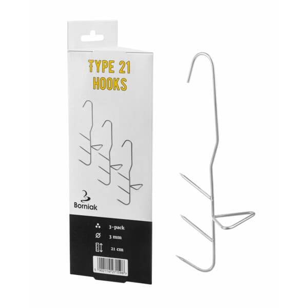 Borniak fiskekrok typ 21 3 st
