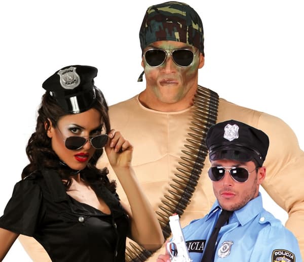 Lentäjän aurinkolasit Poliisin asu