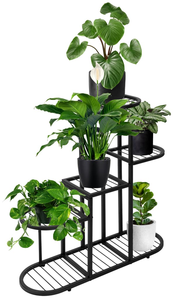STIGAN sort metal loft blomsterstander
