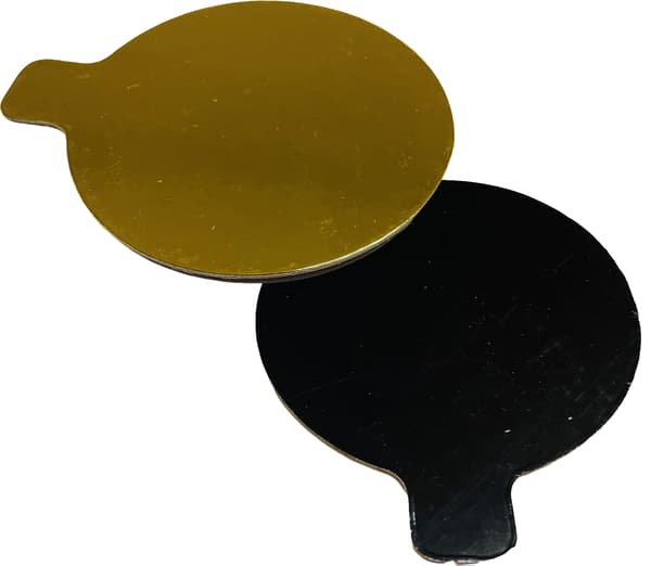 Banketdug sort/guld 8 cm 1 stk.