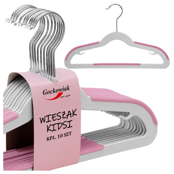 KIDSI galge, set om 10, grå och rosa