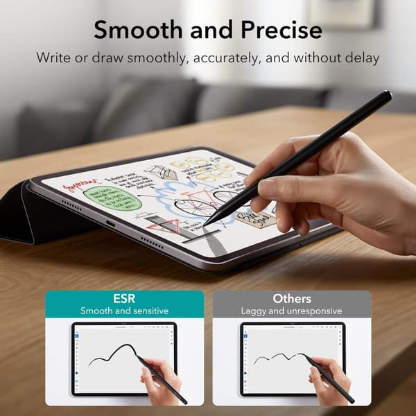 ESR DIGITAL+ MAGNETISK STYLUS-PENNA FÖR IPAD, SVART