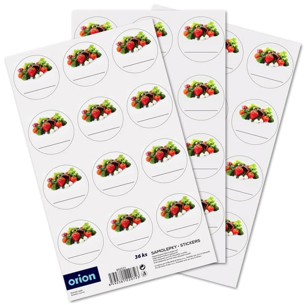 Itseliimautuvat etikeitit purkeille 36 kpl