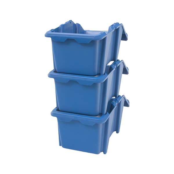 Mega-M lagerlåda plastlåda 200x300x130 mm blå 20-pack