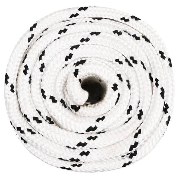 vidaXL arbejdsreb, hvid, 18 mm, 50 m, polyester