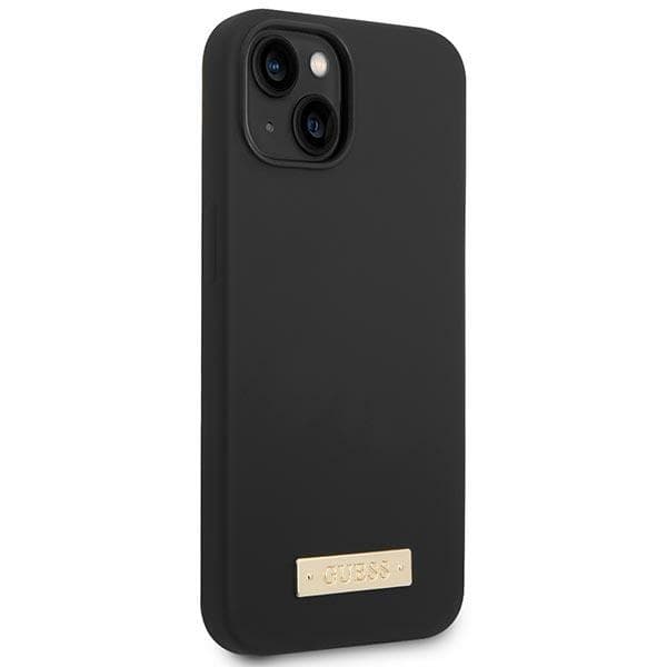 Guess GUHMP14MSBPLK iPhone 14 Plus/15 Plus 6,7" sort/sort hårdt cover silikone logoplade MagSafe