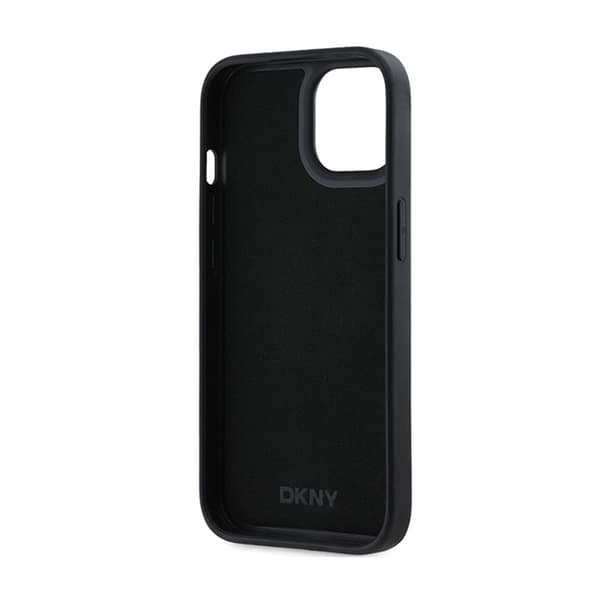 DKNY 3D Rubber Repeat Pattern - iPhone 15 / 14 / 13-skal (svart)