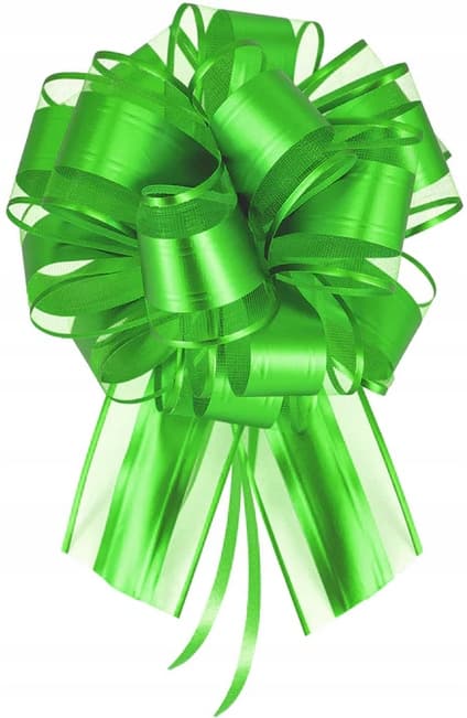GRØN Sløjfe til gaver, fødselsdage, bryllupper, dåb, 20 cm