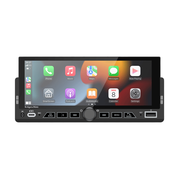 Radio samochodowe Kruger&Matz KM2017 CarPlay/AndroidAto 6,9” USB 1DIN pilot
