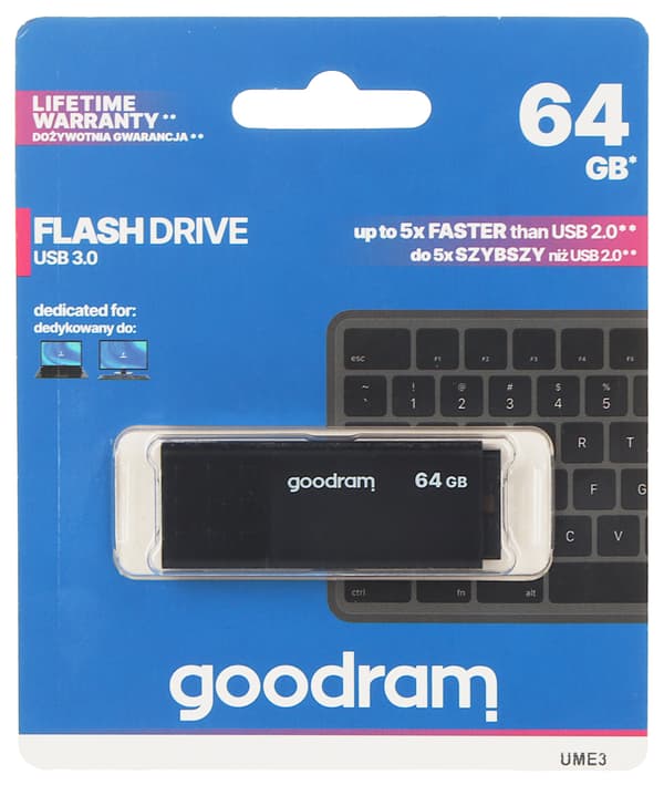 PENDRIVE FD-64/UME3-GOODRAM 64 Gt USB 3.0 (3.1 Gen 1)