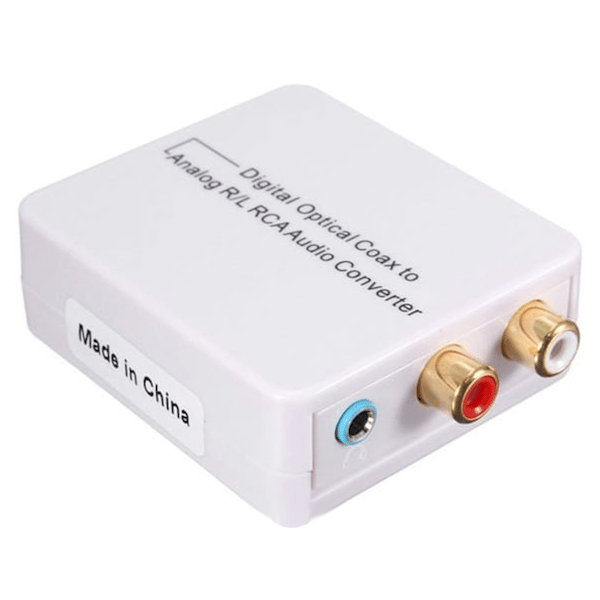 Optisk lydkonverter Coaxial / TOSLINK - 2 x RCA-stik / 3,5 mm jack