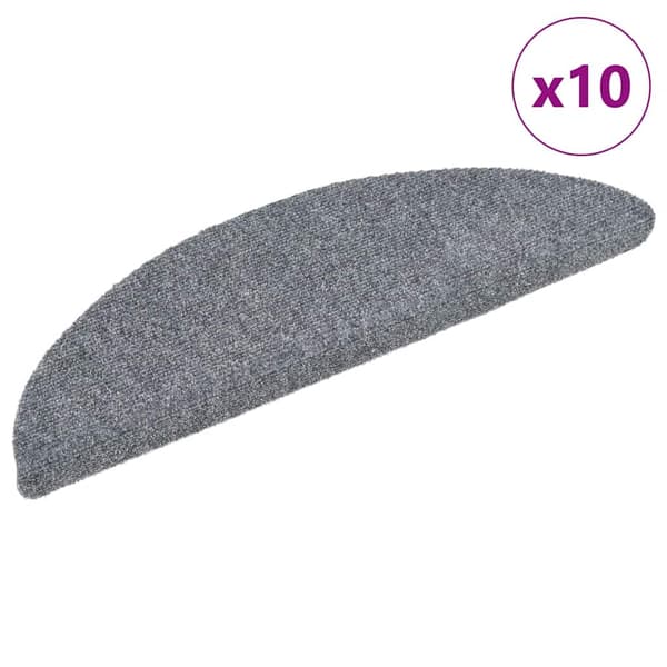 vidaXL selvklæbende trappetrin, 10 stk., lysegrå, 56x17x3cm