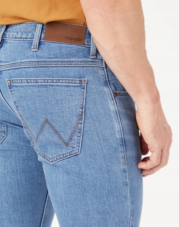 Wrangler slim store blå jeans tilpassede W33 L34