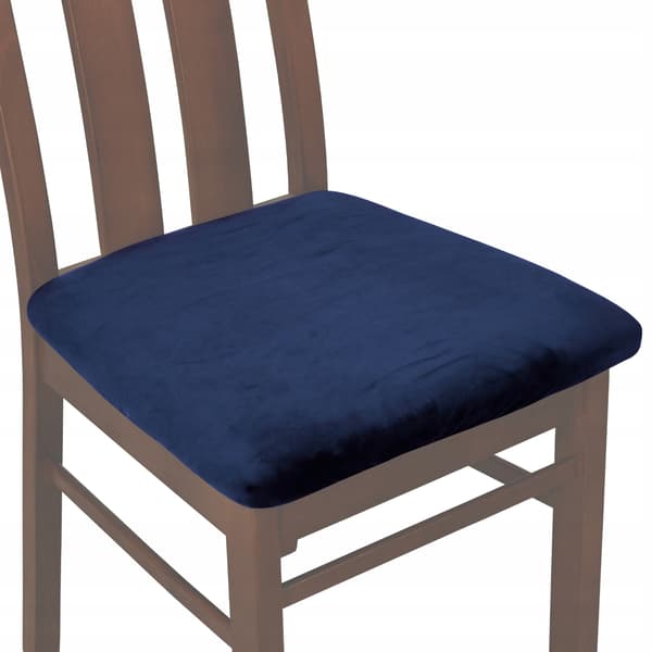stolsätesöverdrag i velour TESS marinblå