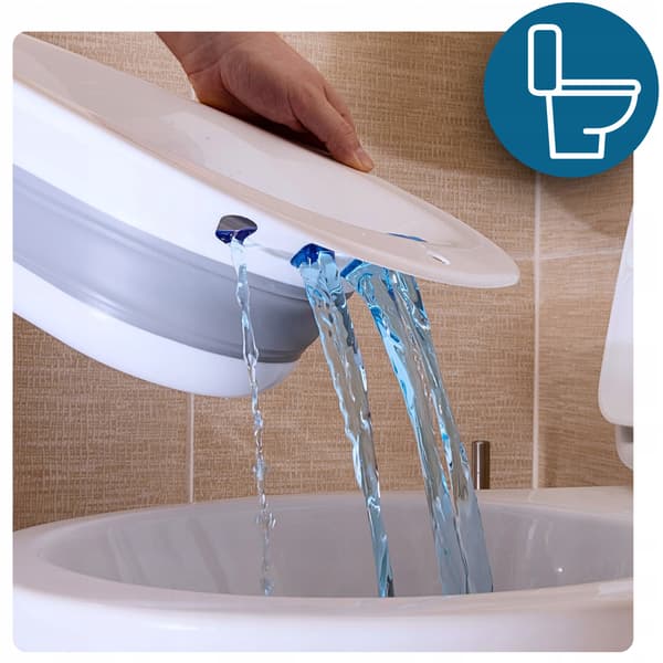Bidé för intimhygien, toalettsitsskydd med pump