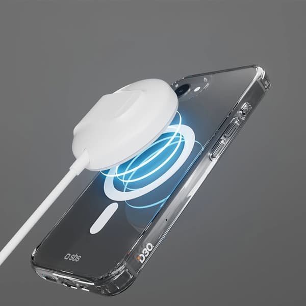 SBS Extreme Mag D3O MagSafe-etui til iPhone 16e - Gennemsigtig