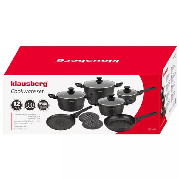 KLAUSBERG KB-7658 SET MED 12 KOKGAR I MARMOR