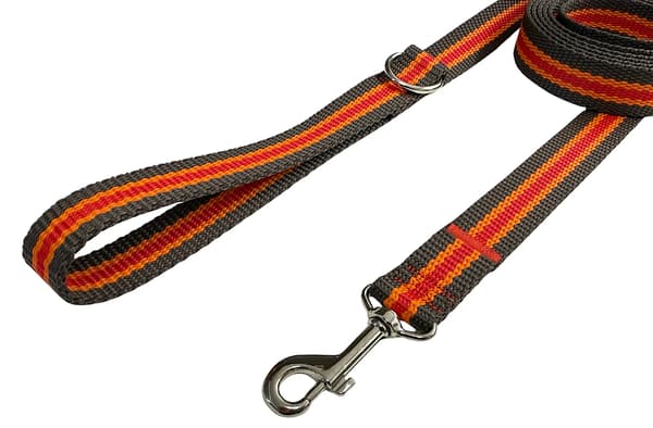 Klassisk hundesnor til gåture, solid, komfortabel, grafit, orange, rød, M - 150cm