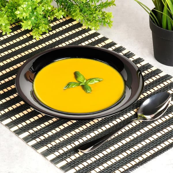 Middagstallerkener dybe glas sorte 21,5 cm, 400 ml 6 stk.
