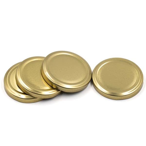 Guldfärgade burklock, 10 st., 66 mm, 4 krokar
