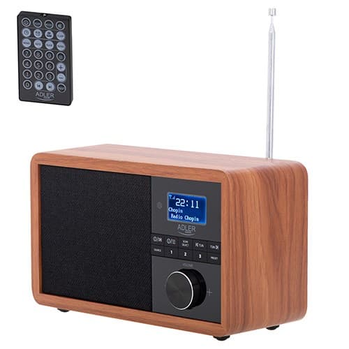 DAB+ radio Adler AD 1184, trækabinet, Bluetooth, FM/AM