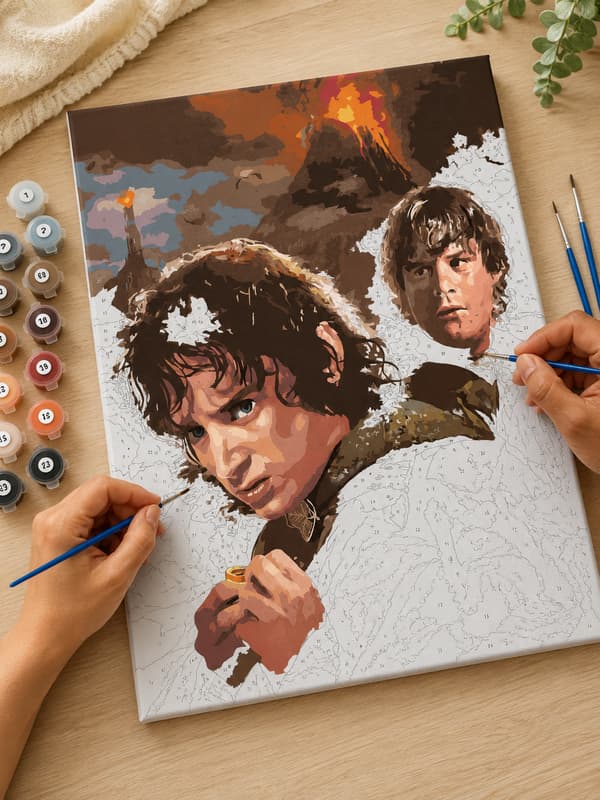 Målning med siffror Frodo Sagan om ringen 40x50 cm