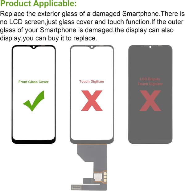 DISPLAYGLAS TIL SAMSUNG GALAXY A10 FRONT YDRE SKÆRM