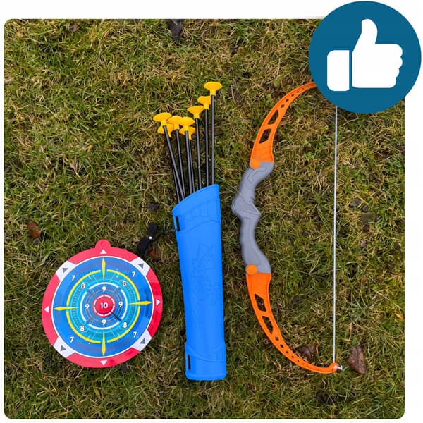 Barnbåge 8 pilar QUIVER Målpilar Båge 52 cm ARCHER Set